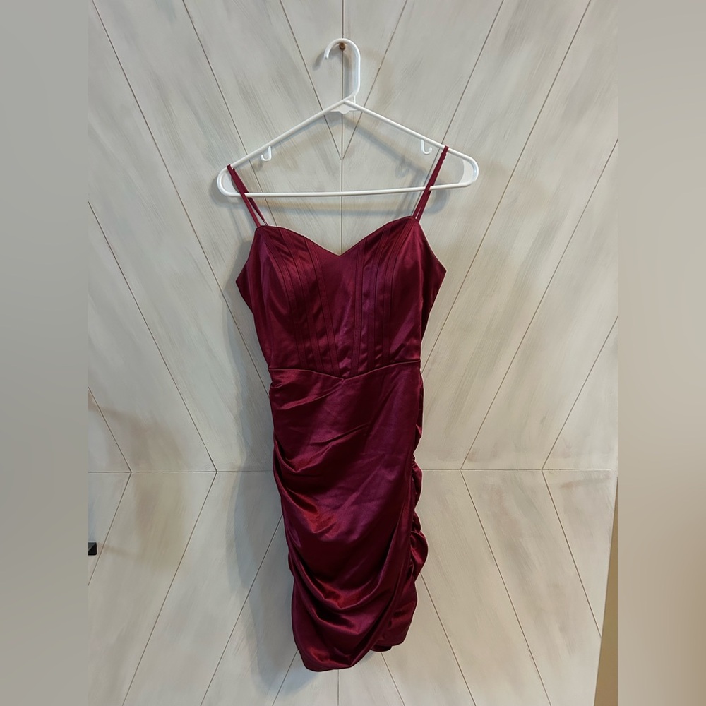 Macy's Red Spaghetti Strap Bodycon Mini Dress